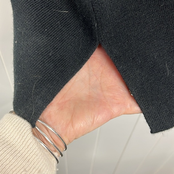 Appleseed’s Womens Vest M Black Notched Collar Button Up Side Slits Stretch EUC - Picture 5 of 10